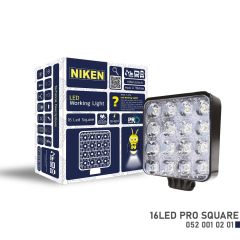 Niken Çalışma Lambası Pro 16 Led Kare