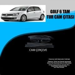 Volkswagen Golf 6 Krom Cam Çerçevesi 12 Parça  (2009-2012)