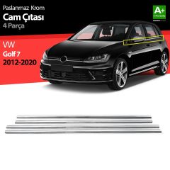 Volkswagen Golf Uyumlu 7 Krom Cam Çıtası 4 Parça 2013-2020