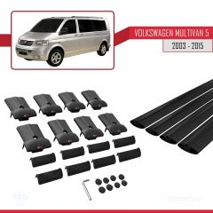 Volkswagen Multivan (T5) 2003-2015 Arası ile uyumlu FLY Model Ara Atkı Tavan Barı SİYAH 4 ADET BAR