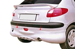 Peugeot 206 Uyumlu Arka Tampon Altı (Telli) Fiber 1998-2012