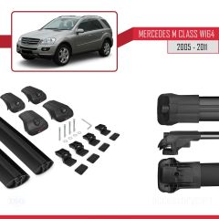 Mercedes M Class (W164) 2005-2011 Arası ile uyumlu ACE-1 Ara Atkı Tavan Barı SİYAH