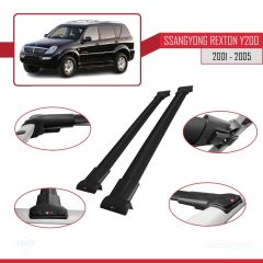 Ssangyong Rexton Y200 2001-2005 Arası ile uyumlu FLY Model Ara Atkı Tavan Barı SİYAH