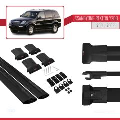 Ssangyong Rexton Y200 2001-2005 Arası ile uyumlu FLY Model Ara Atkı Tavan Barı SİYAH