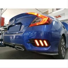 Honda Civic Uyumlu Fc5 2016-2020 Arka Sis 3 Cızgı Kırmızı