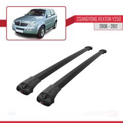 Ssangyong Rexton Y250 2006-2012 Arası ile uyumlu ACE-1 Ara Atkı Tavan Barı SİYAH