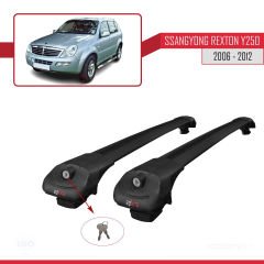 Ssangyong Rexton Y250 2006-2012 Arası ile uyumlu ACE-1 Ara Atkı Tavan Barı SİYAH