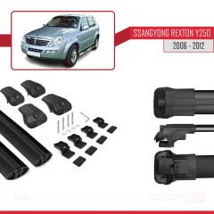 Ssangyong Rexton Y250 2006-2012 Arası ile uyumlu ACE-1 Ara Atkı Tavan Barı SİYAH