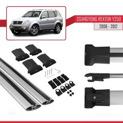 Ssangyong Rexton Y250 2006-2012 Arası ile uyumlu FLY Model Ara Atkı Tavan Barı GRİ