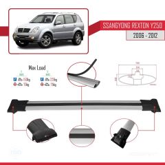 Ssangyong Rexton Y250 2006-2012 Arası ile uyumlu FLY Model Ara Atkı Tavan Barı GRİ