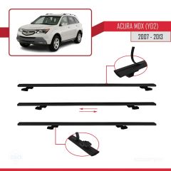 Acura MDX (YD2) 2007-2013 Arası ile uyumlu Basic Model Ara Atkı Tavan Barı SİYAH 3 ADET