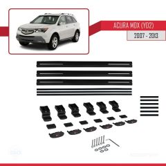 Acura MDX (YD2) 2007-2013 Arası ile uyumlu Basic Model Ara Atkı Tavan Barı SİYAH 3 ADET