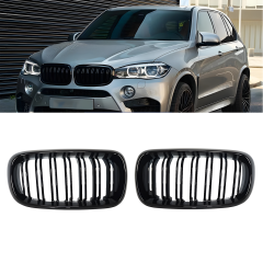 S-Dizayn Bmw X5 F15/F16 Ön Panjur Böbrek Parlak Siyah Piano Black M X5 Model 2014-2016