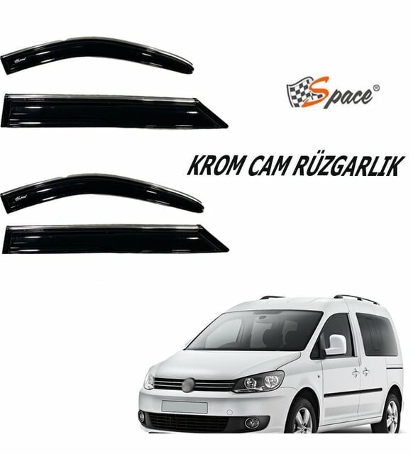 Krom Cam Rüzgarlığı 1.2Mm Volkswagen Caddy 2006-2012 2'Li / Caru460