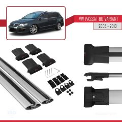 Volkswagen Passat (B6) VARIANT 2005-2010 Arası ile uyumlu FLY Model Ara Atkı Tavan Barı GRİ