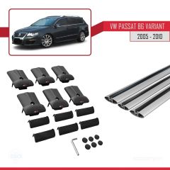 Volkswagen Passat (B6) VARIANT 2005-2010 Arası ile Uyumlu FLY Model Ara Atkı Tavan Barı GRİ 3 ADET BAR