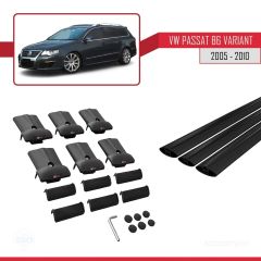 Volkswagen Passat (B6) VARIANT 2005-2010 Arası ile Uyumlu FLY Model Ara Atkı Tavan Barı SİYAH 3 ADET BAR