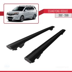 Ssangyong Rodius 2012-2019 Arası ile uyumlu HOOK Model Anahtar Kilitli Ara Atkı Tavan Barı SİYAH