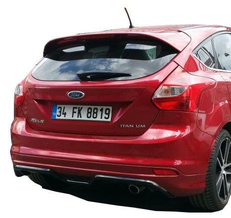 Ford Focus Uyumlu 3 Hatchback 2012 - 2014 Arka Tampon Eki - Difüzör (Plastik)