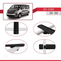 Opel Vivaro 2014-2019 Arası ile uyumlu Basic Model Ara Atkı Tavan Barı SİYAH 3 ADET