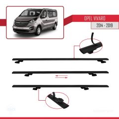 Opel Vivaro 2014-2019 Arası ile uyumlu Basic Model Ara Atkı Tavan Barı SİYAH 3 ADET