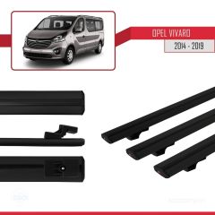 Opel Vivaro 2014-2019 Arası ile uyumlu Basic Model Ara Atkı Tavan Barı SİYAH 3 ADET