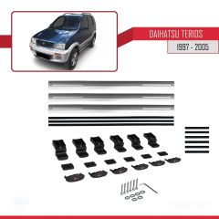 Daihatsu Terios 1997-2005 Arası ile uyumlu Basic Model Ara Atkı Tavan Barı GRİ 3 ADET