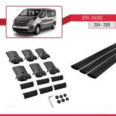 Opel Vivaro 2014-2019 Arası ile uyumlu FLY Model Ara Atkı Tavan Barı SİYAH 3 ADET BAR