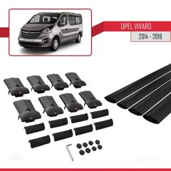 Opel Vivaro 2014-2019 Arası ile uyumlu FLY Model Ara Atkı Tavan Barı SİYAH 4 ADET BAR