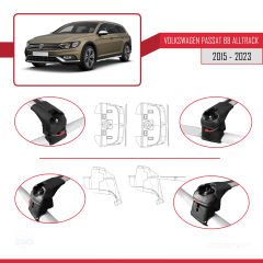 Volkswagen Passat ALLTRACK (B8) 2015-2023 Arası ile uyumlu ACE-2 Ara Atkı Tavan Barı GRİ