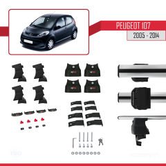 Peugeot 107 2005-2014 Arası ile uyumlu ACE-4 Ara Atkı Tavan Barı GRİ