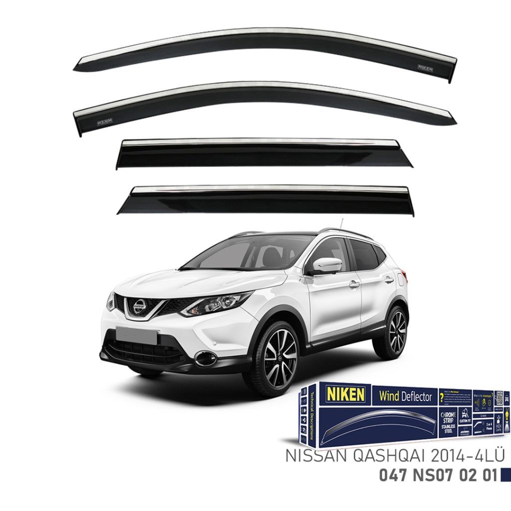 Niken Nissan Uyumlu Qashqai 2014 Ve Sonrası Kromlu Cam Rüzgarlığı