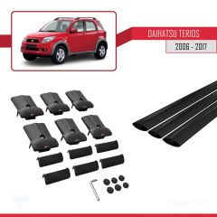 Daihatsu Terios 2006-2017 Arası ile Uyumlu FLY Model Ara Atkı Tavan Barı SİYAH 3 ADET BAR