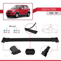 Daihatsu Terios 2006-2017 Arası ile Uyumlu FLY Model Ara Atkı Tavan Barı SİYAH 3 ADET BAR