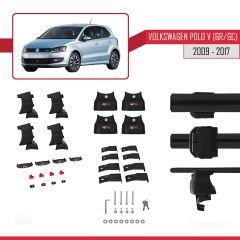 Volkswagen Polo V (6R/6C) 2009-2017 Arası ile uyumlu ACE-4 Ara Atkı Tavan Barı SİYAH