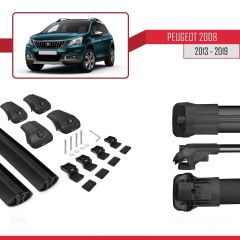 Peugeot 2008 2013-2019 Arası ile uyumlu ACE-1 Ara Atkı Tavan Barı SİYAH