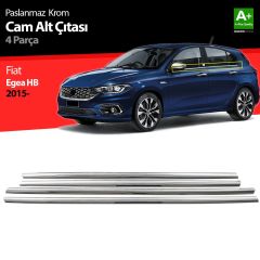 Fiat Egea Uyumlu Hatchback Krom Cam Çıtası 4 Parça. 2015 Üzeri