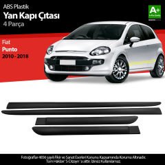 S-Dizayn Fiat Punto ABS Plastik Yan Kapı Koruma Çıtası 2010-2018 A+ Kalite