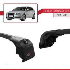 Audi A3 (8P) SPORTBACK 2004-2012 Arası ile uyumlu ACE-2 Ara Atkı Tavan Barı SİYAH