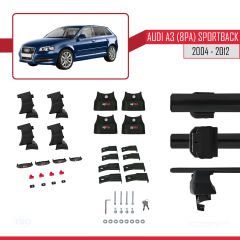 Audi A3 (8PA) Sportback 2004-2012 Arası ile uyumlu ACE-4 Ara Atkı Tavan Barı SİYAH