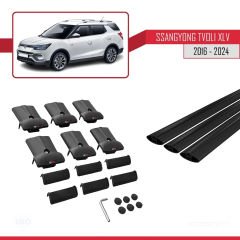 Ssangyong Tivoli XLV 2016 ve Sonrası ile Uyumlu FLY Model Ara Atkı Tavan Barı SİYAH 3 ADET BAR