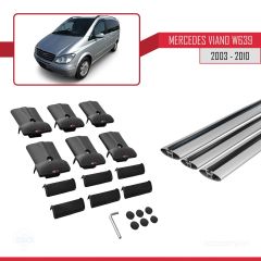 Mercedes Viano 2003-2010 Arası ile uyumlu FLY Model Ara Atkı Tavan Barı GRİ 3 ADET BAR