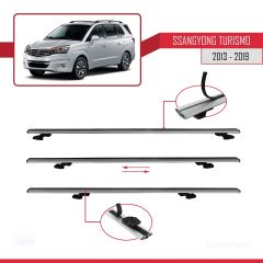 Ssangyong Turismo 2013-2019 Arası ile uyumlu Basic Model Ara Atkı Tavan Barı GRİ 3 ADET