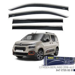 Niken Citroen Berlingo -Rifter 2018 Sonrası Kromlu Cam Rüzgarlığı