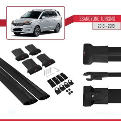 Ssangyong Turismo 2013-2019 Arası ile uyumlu FLY Model Ara Atkı Tavan Barı SİYAH