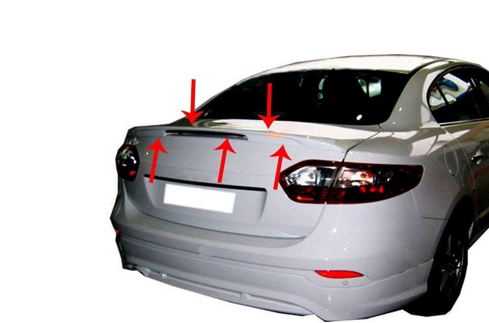 Renault Fluence Uyumlu Sm3 Spoiler Bagaj (Işıklı) Fiber 2010 Ve Sonrası