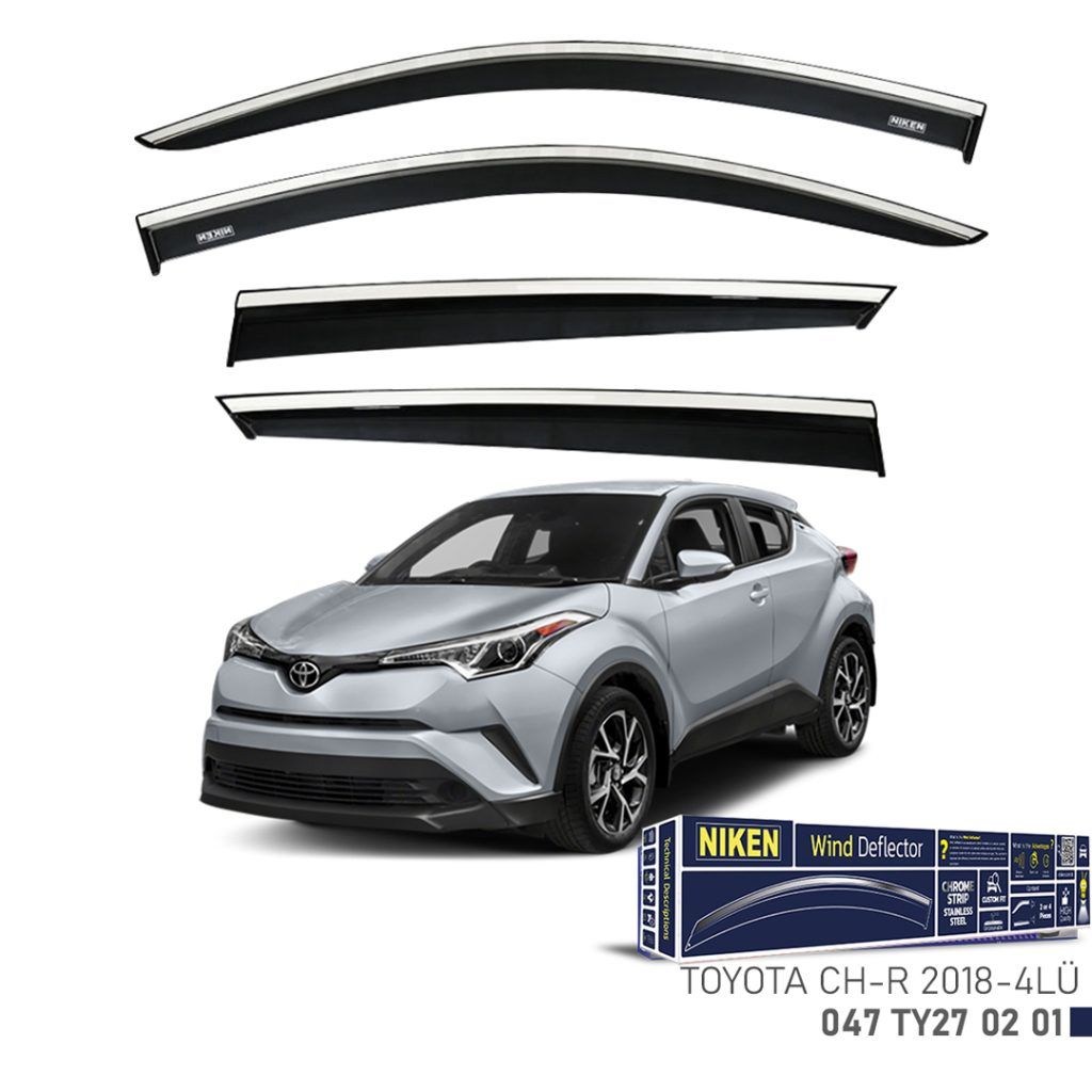 Niken Toyota Uyumlu C-Hr 2018 - Kromlu Cam Rüzgarlığı 4'Lü