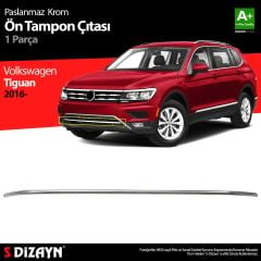 Volkswagen Tiguan Uyumlu Krom Ön Tampon Çıtası 2016-2020