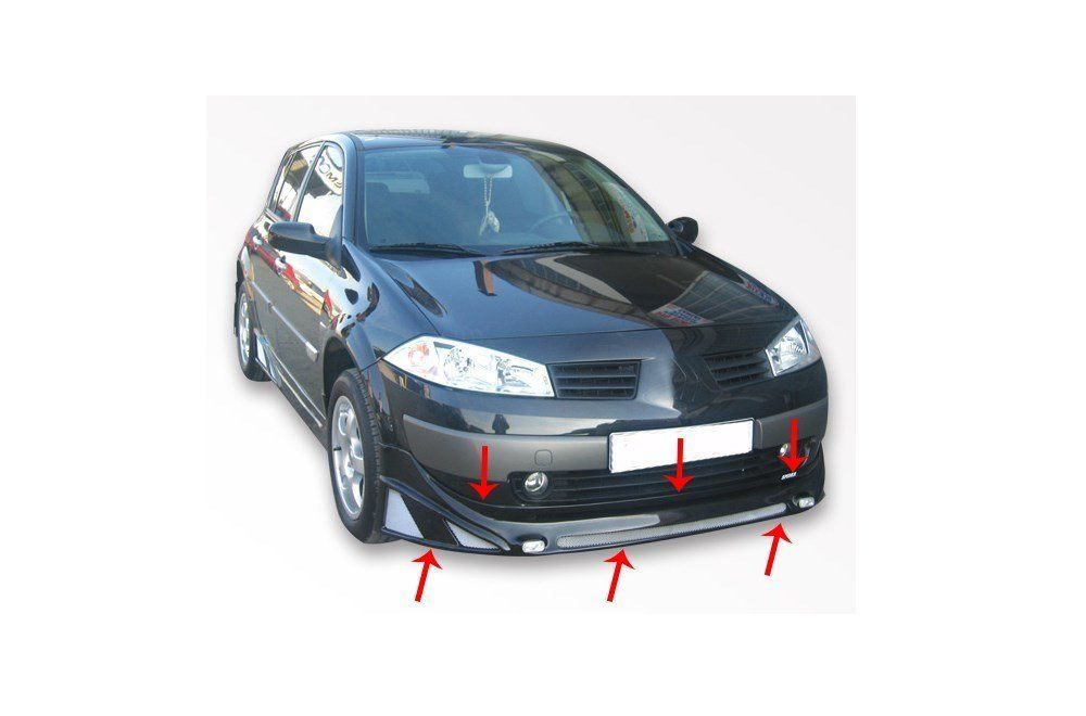 Renault Megane Uyumlu 2 Ön Tampon Altı Telli Fiber 2003-2008