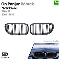 S-Dizayn Bmw 3 Serisi E90/E91 Ön Panjur Böbrek Parlak Siyah Piano Black M3 Model 2009-2012